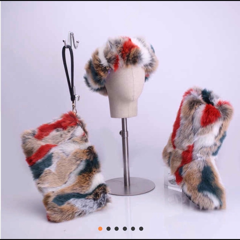 Multicolored Fur Boot Set - Picture 6 of 7
